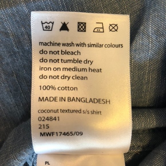 MOUNTAIN WAREHOUSE COCONUT TEXTURE SHORT SLEEVE BUTTON DOWN SHIRT - BNWT - Picture 9 of 11